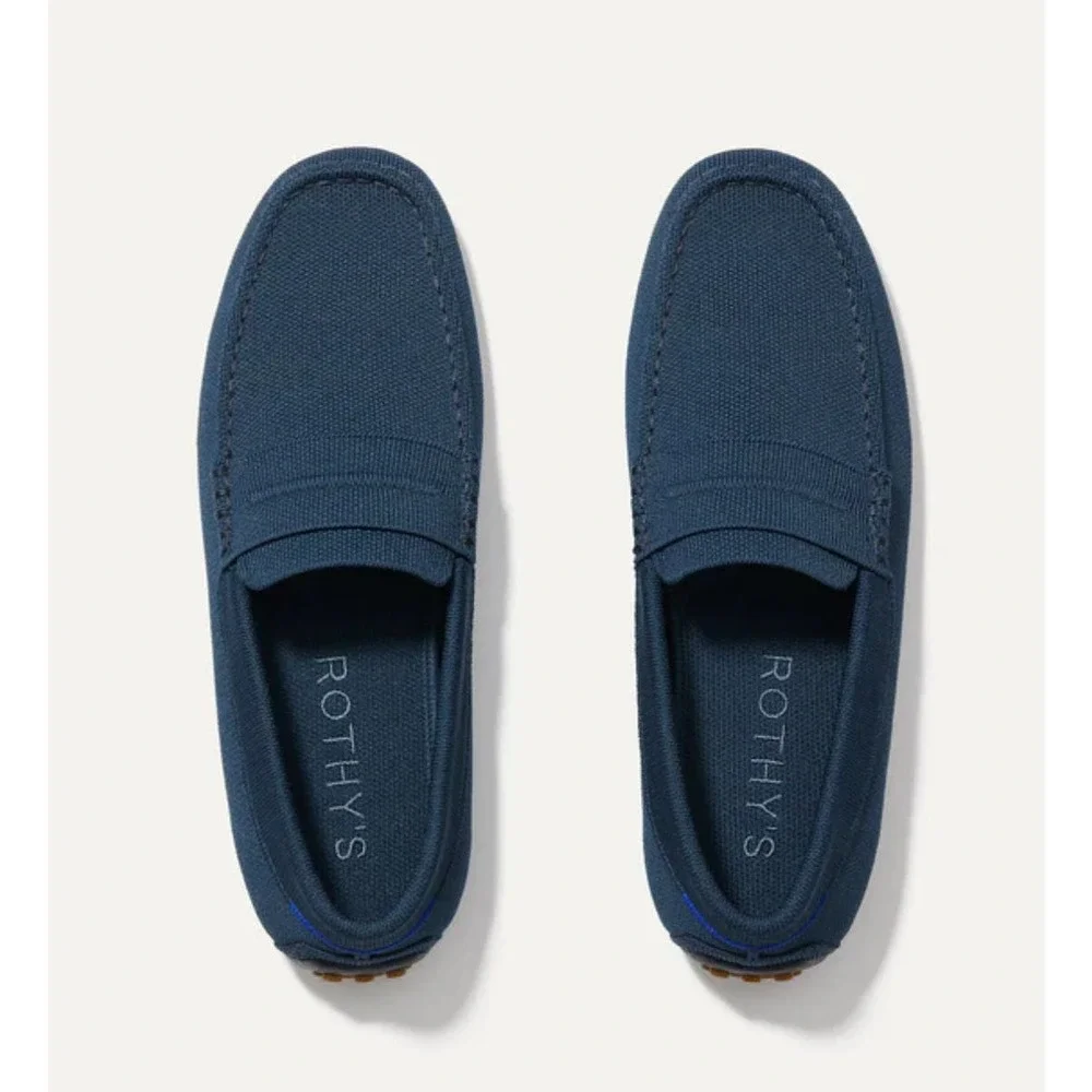 Rothy's The Driving Loafer Slip On Comfortable Navy Blue Size M9.5 NWOB